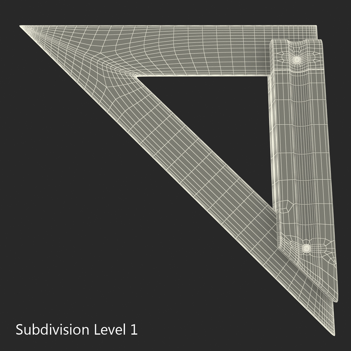 3D model Steel Triangle Ruler