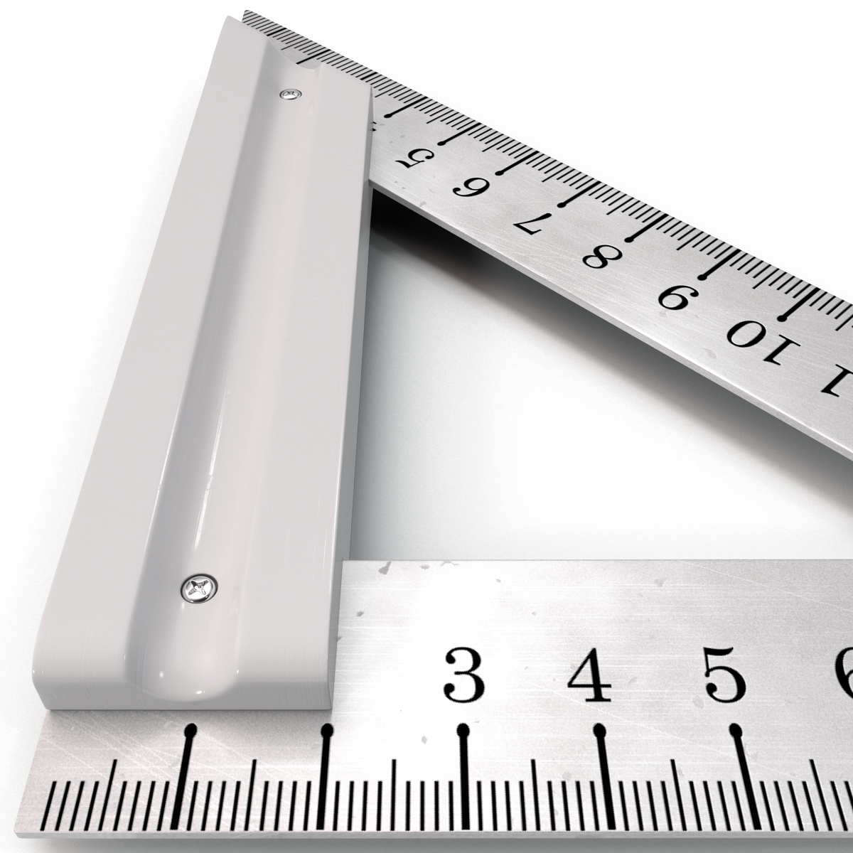 3D model Steel Triangle Ruler