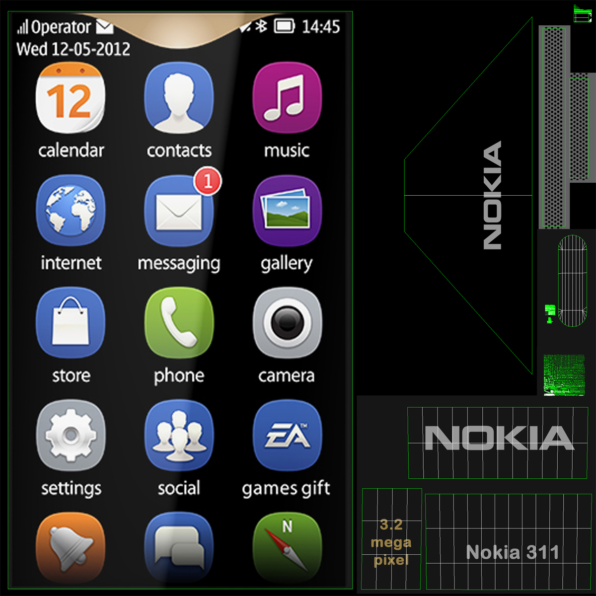 Nokia Asha 311 3D model