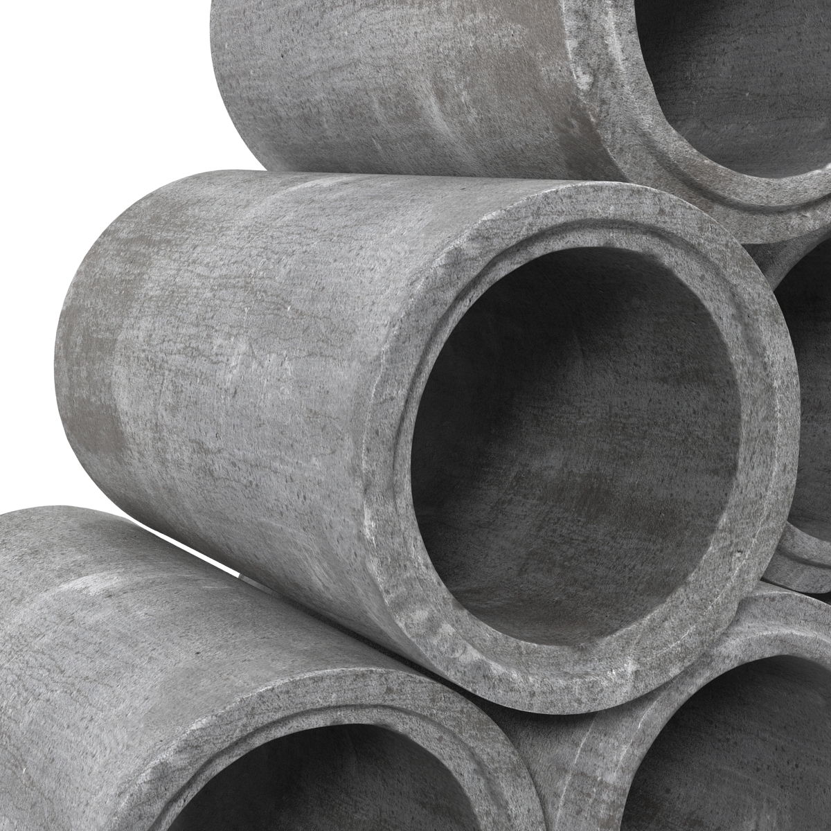 3D Concrete Pipe model