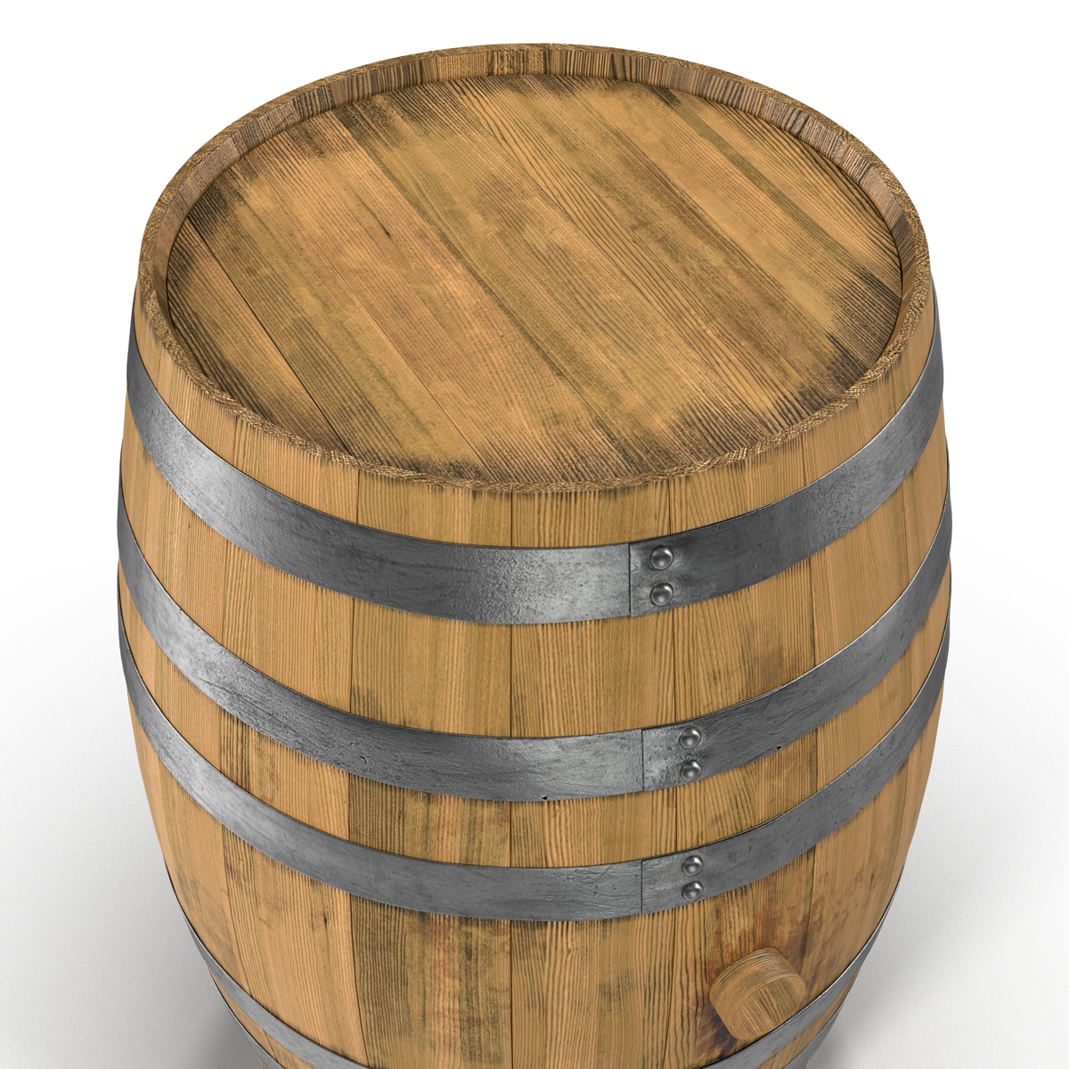 3D Wooden Barrel model