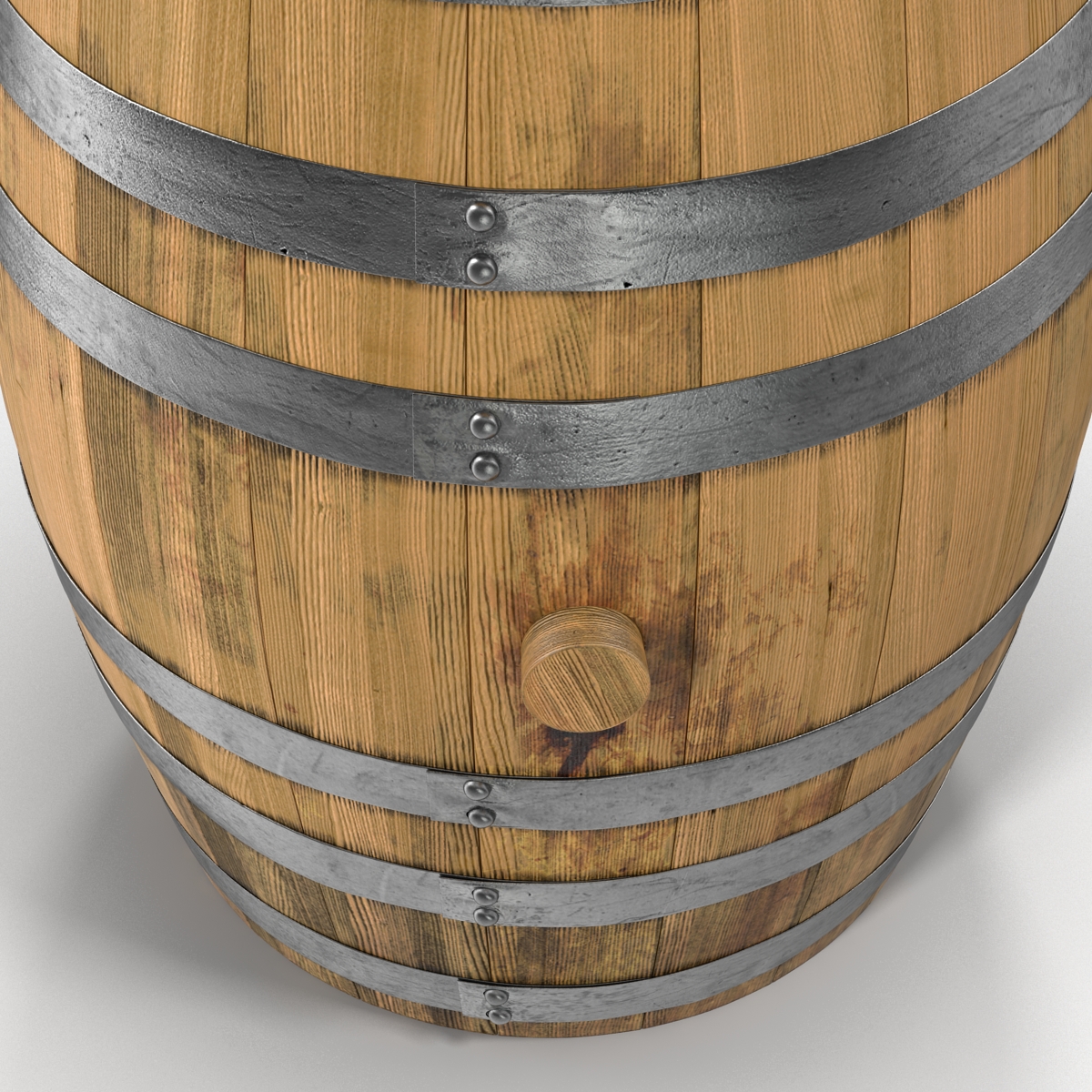 3D Wooden Barrel model