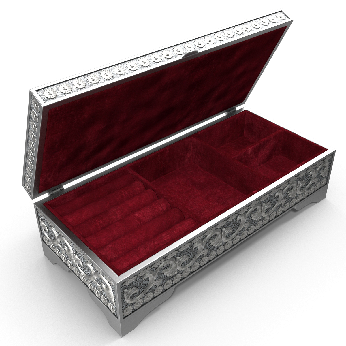 3D Pewter Jewelry Box model