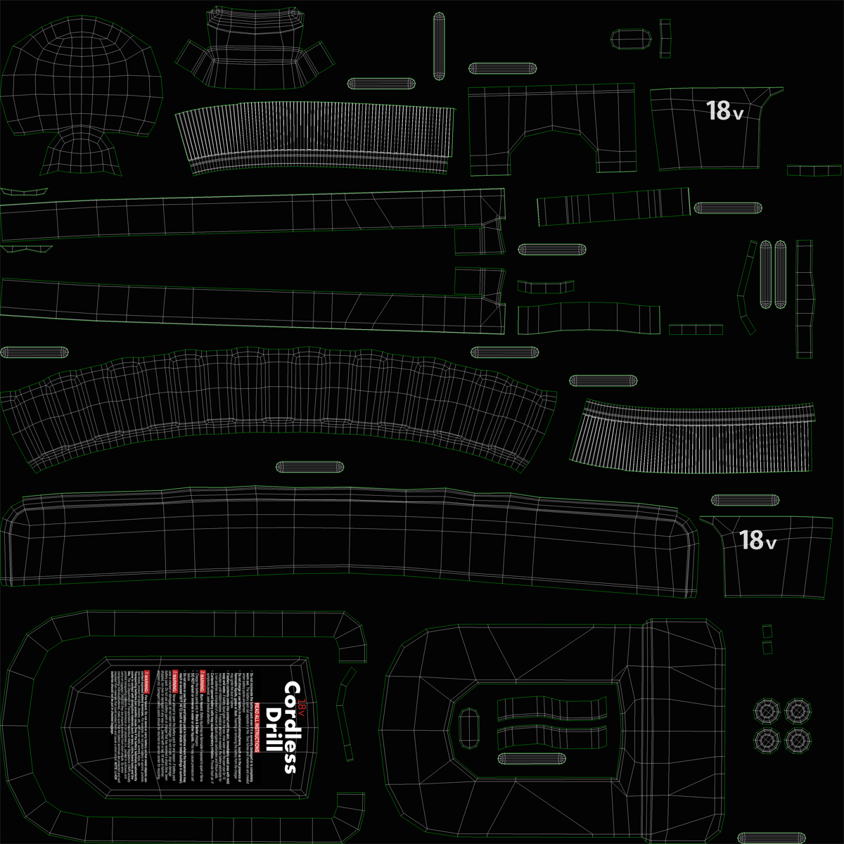 Cordless Drill 3D model