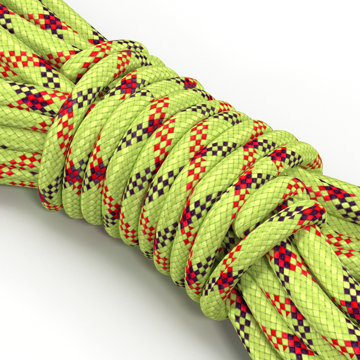 Rock Climbing Rope Green 3D model