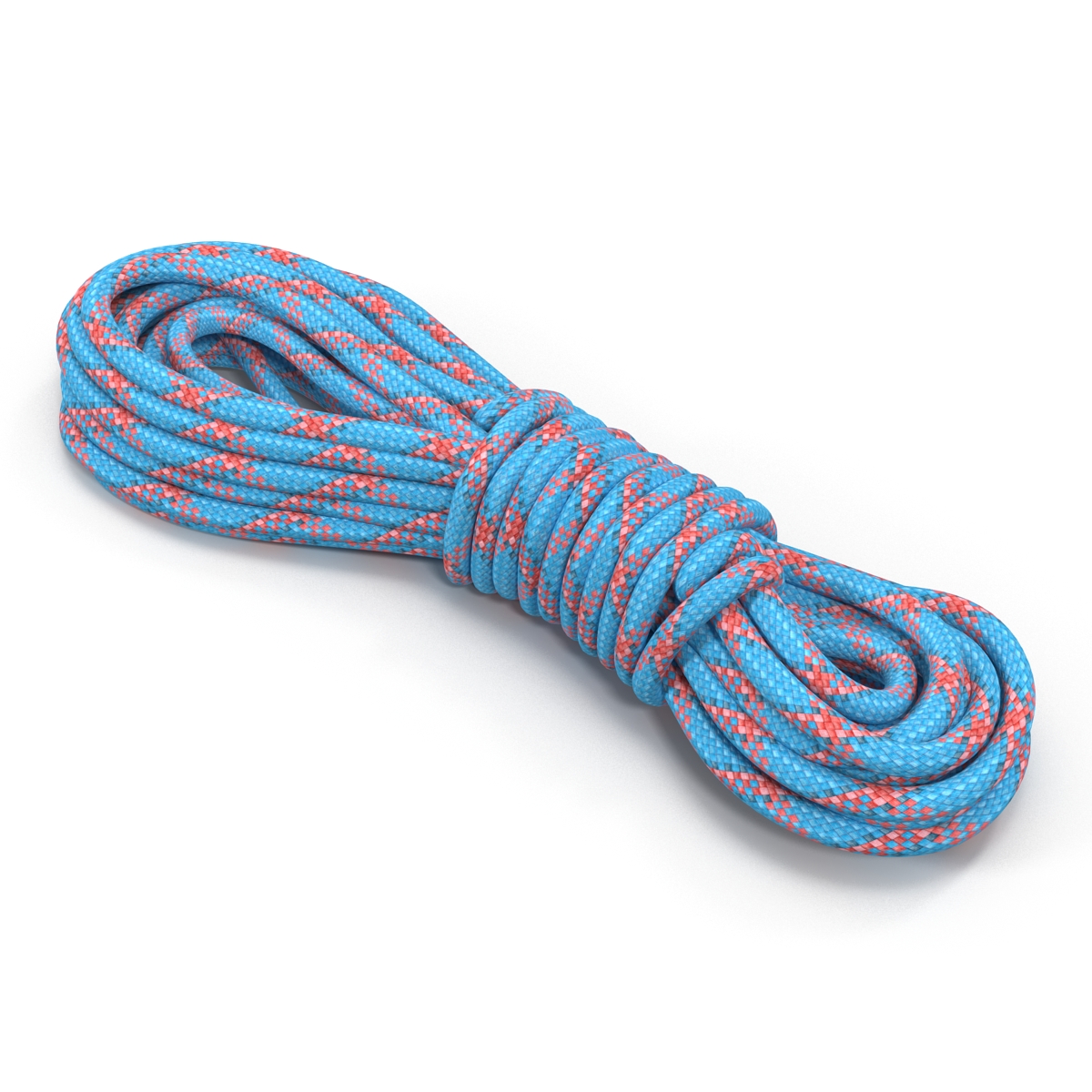 3D Rock Climbing Rope Blue model