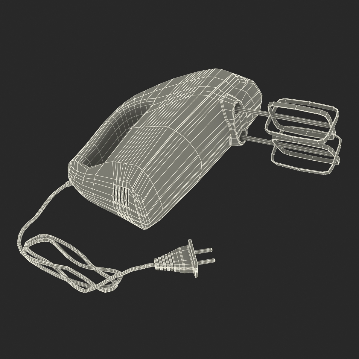 Hand Mixer Chrome 3D