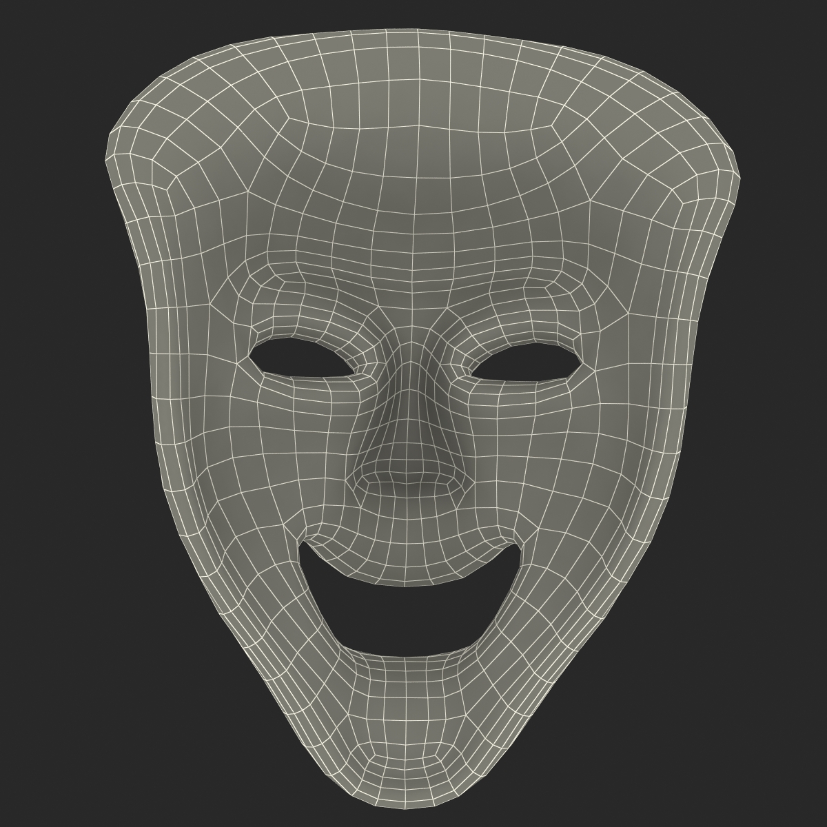 Theatre Comedy Mask 3D model