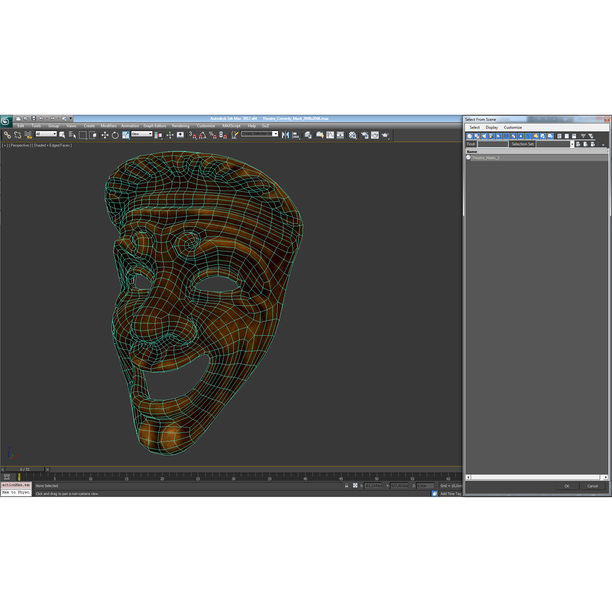 Theatre Comedy Mask 3D model