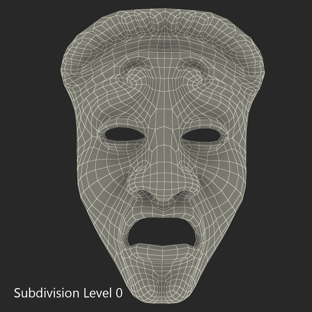 3D model Theatre Tragedy Mask