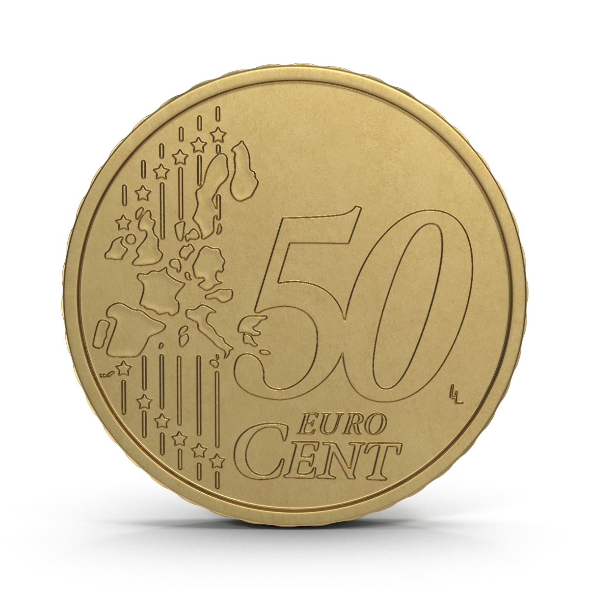 German Euro Coin 50 Cent 3D model