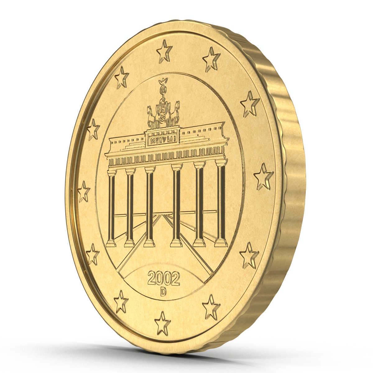 German Euro Coin 50 Cent 3D model