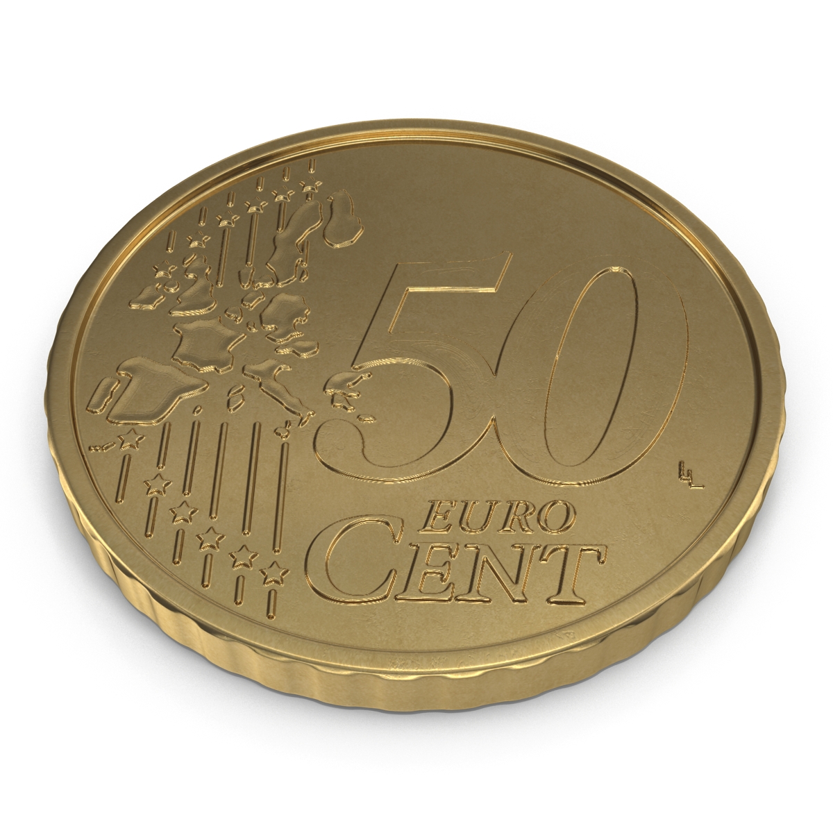 German Euro Coin 50 Cent 3D model