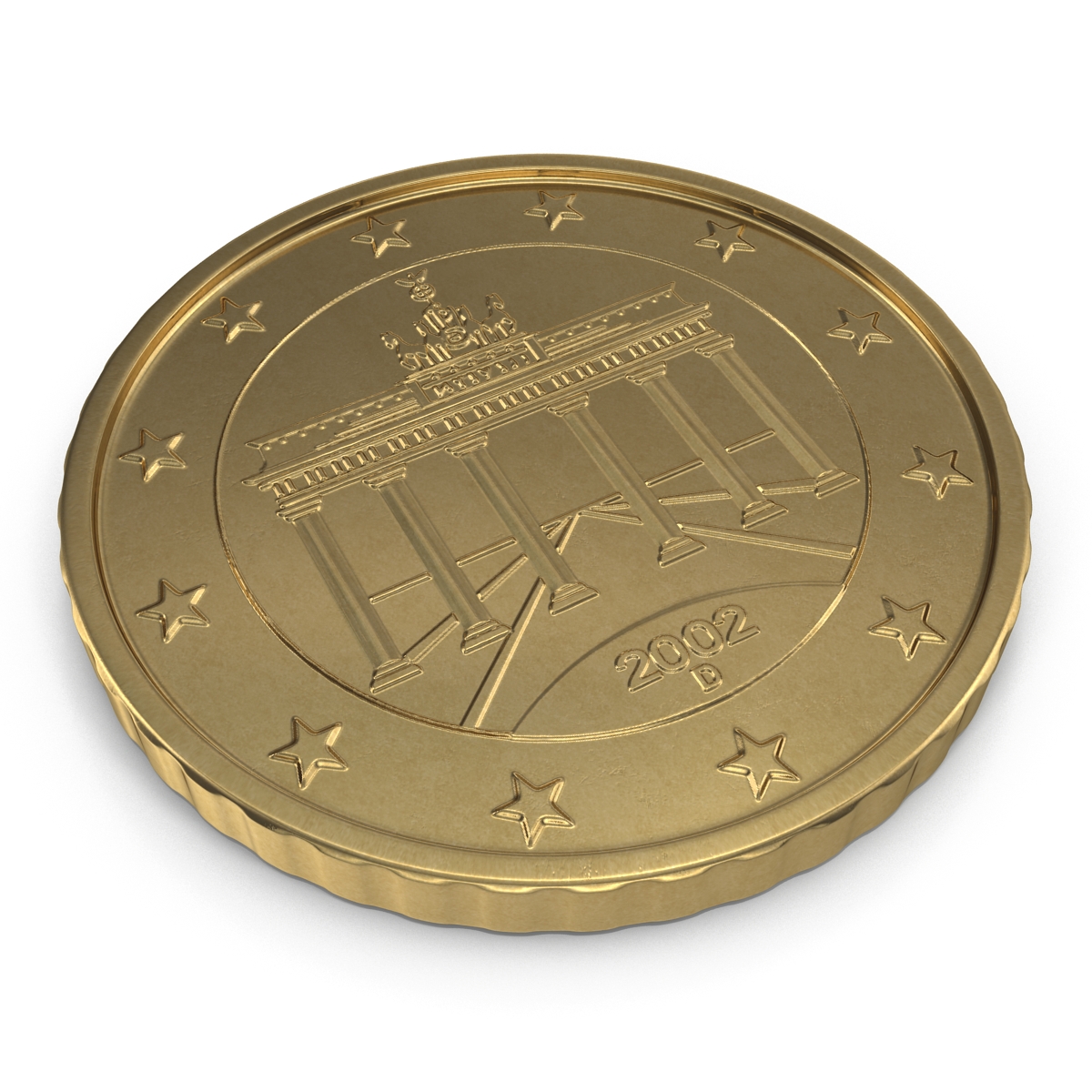 German Euro Coin 50 Cent 3D model