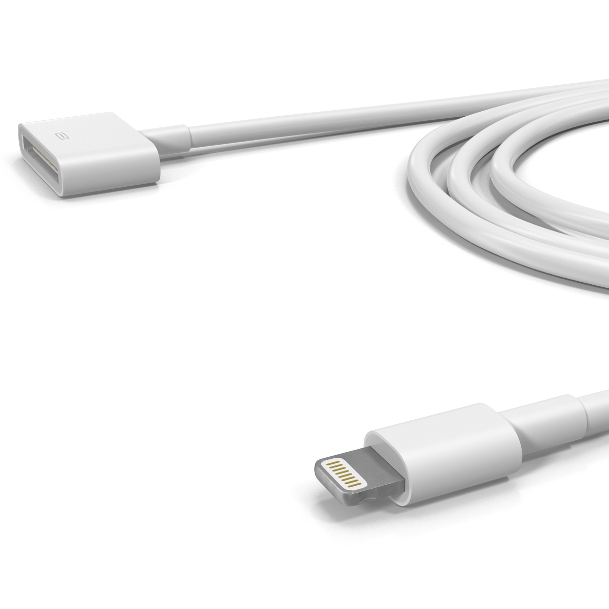 3D model Apple 30-pin to USB Cable