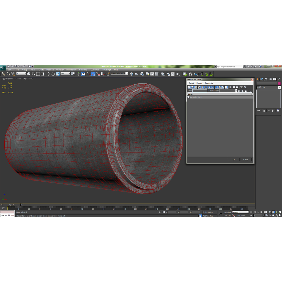 3D model Concrete Pipe 2