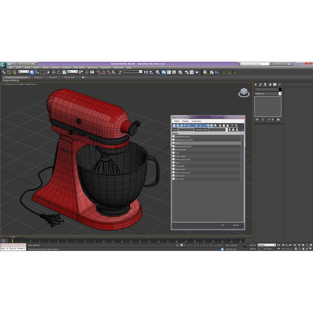 3D model Stand Mixer Red