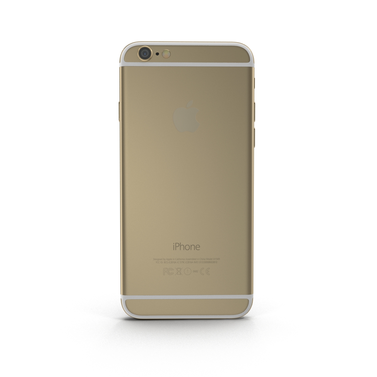 3D iPhone 6 Gold model