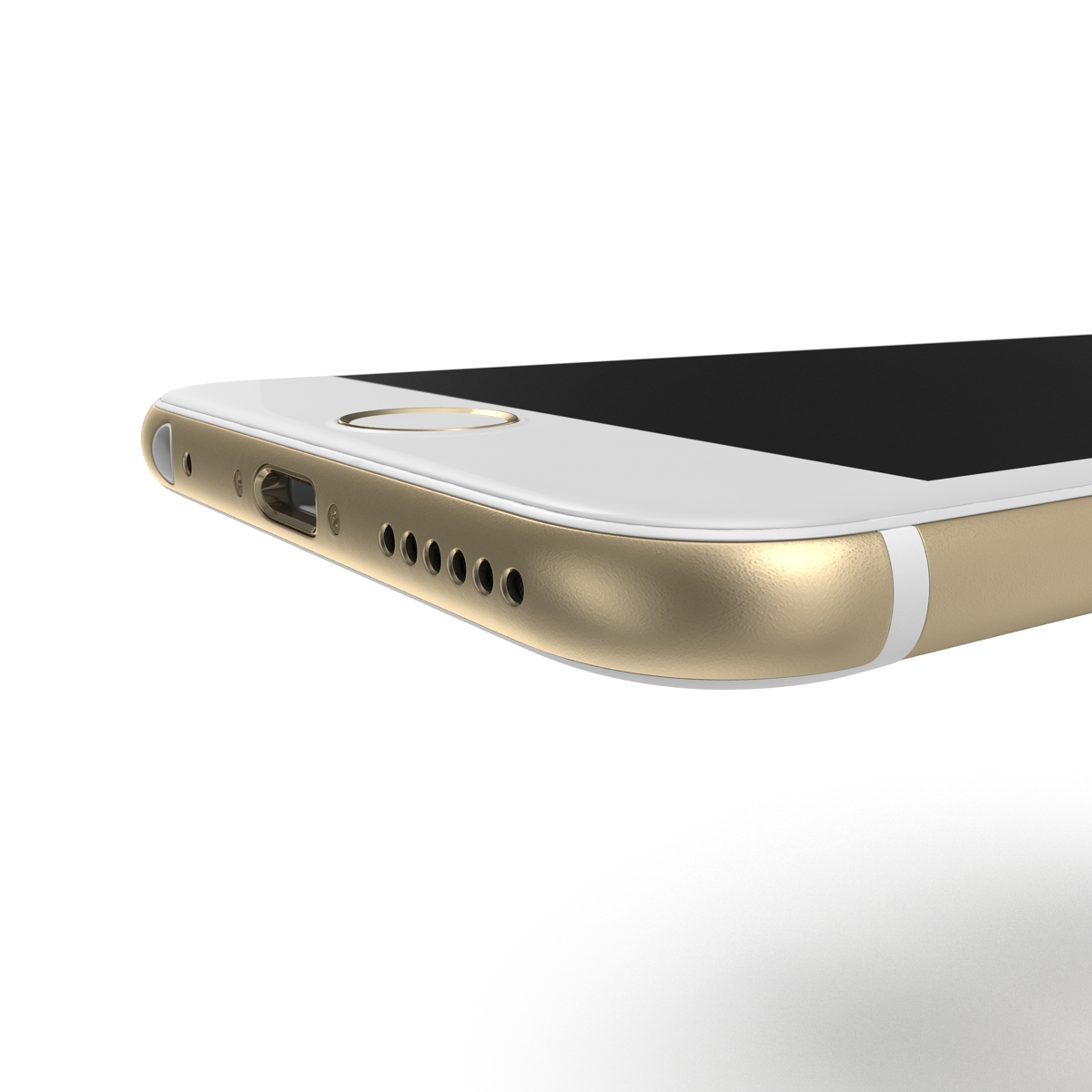 3D iPhone 6 Gold model