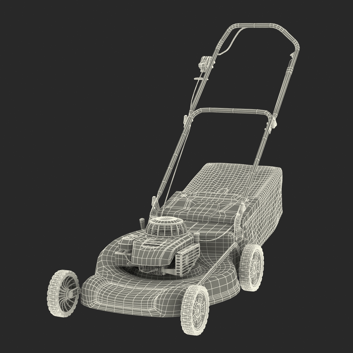 3D model Push Lawn Mower