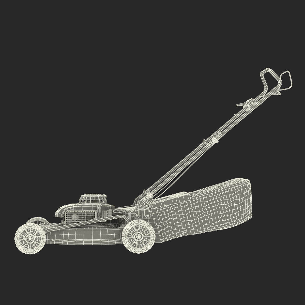 3D model Push Lawn Mower