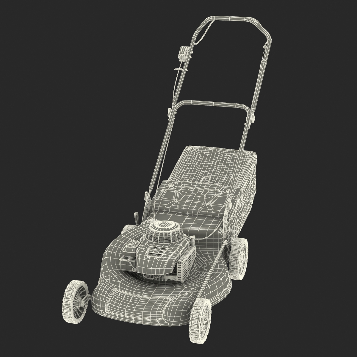 3D model Push Lawn Mower