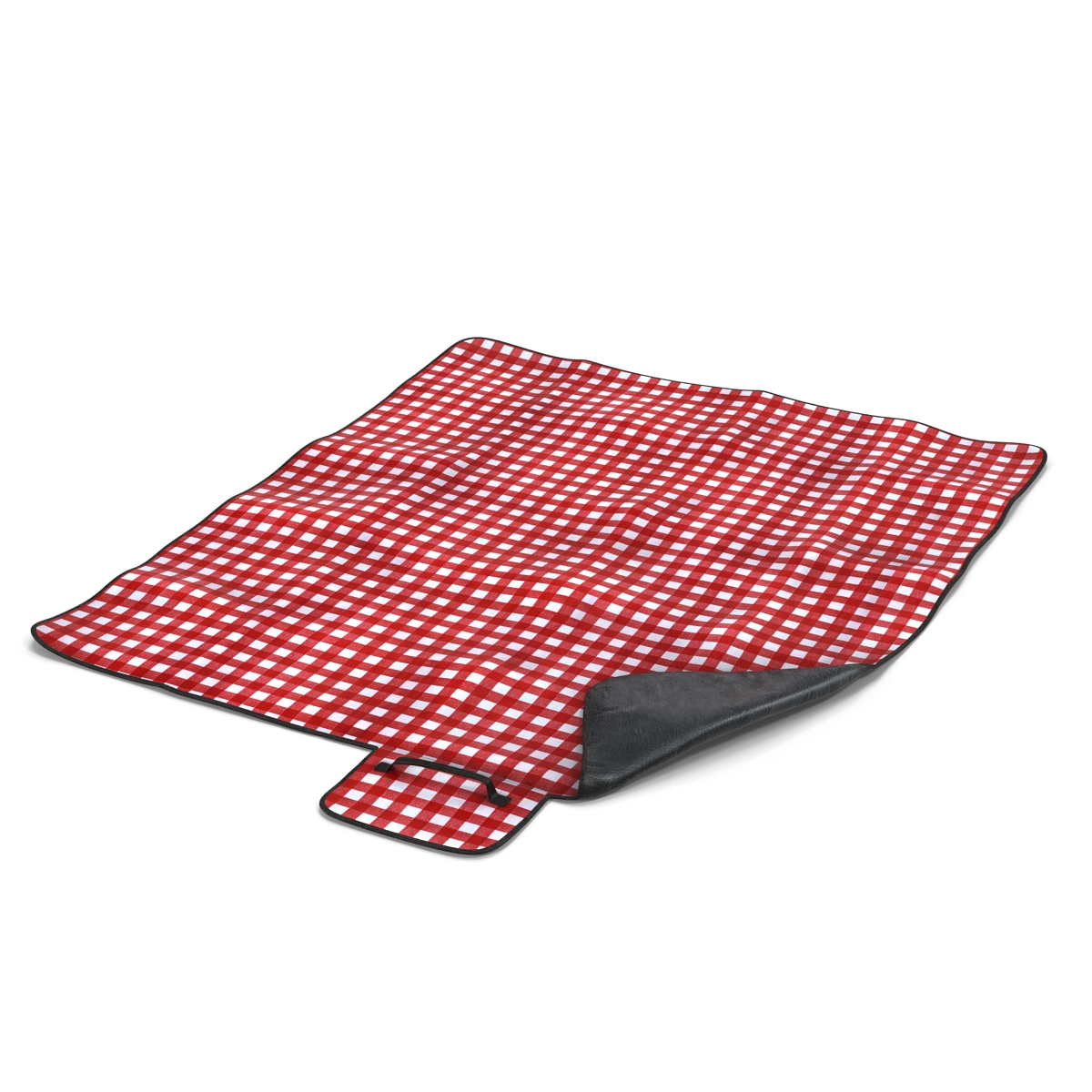 3D Picnic Blanket Red model