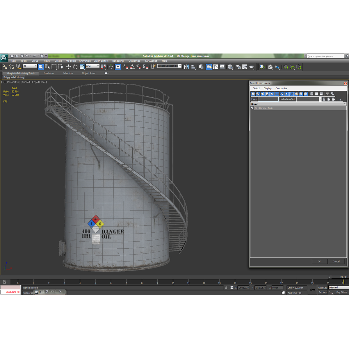 3D Oil Storage Tank