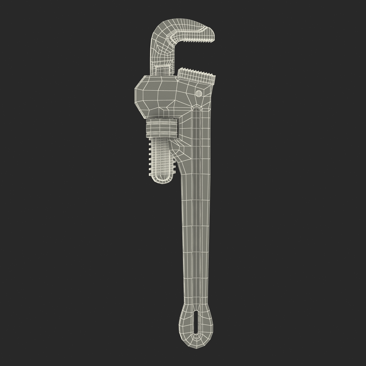 Pipe Wrench 10 inch 3D model