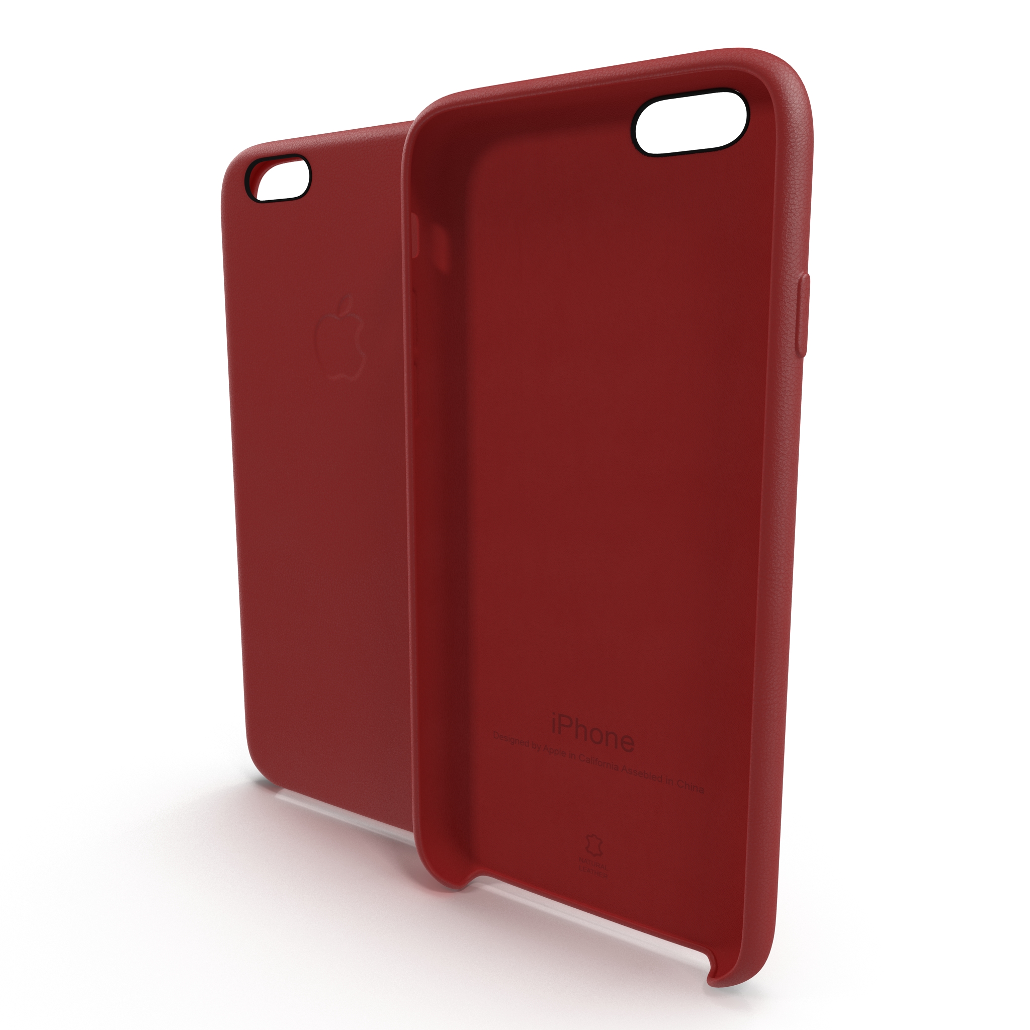 3D model iPhone 6 Leather Case Red