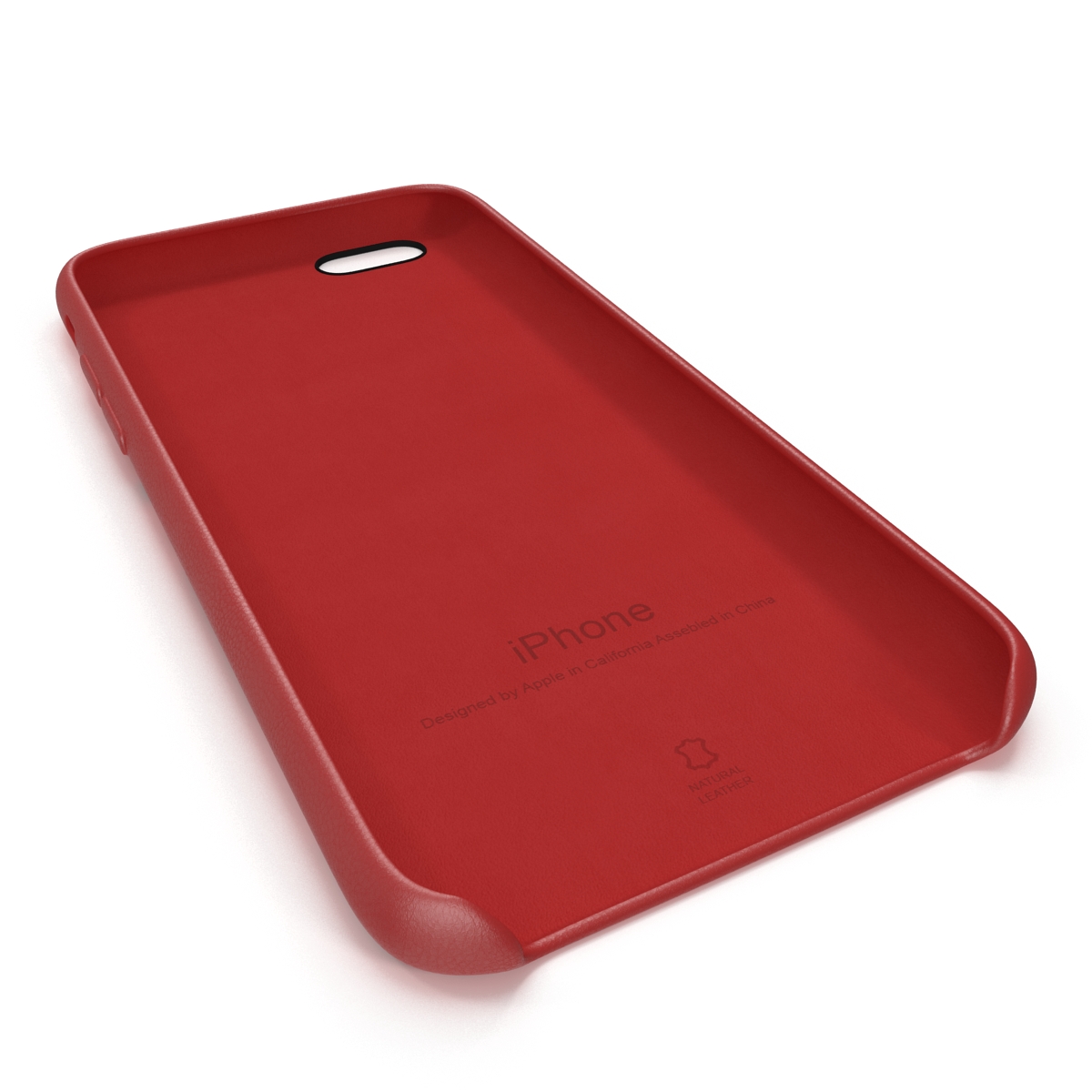 3D model iPhone 6 Leather Case Red