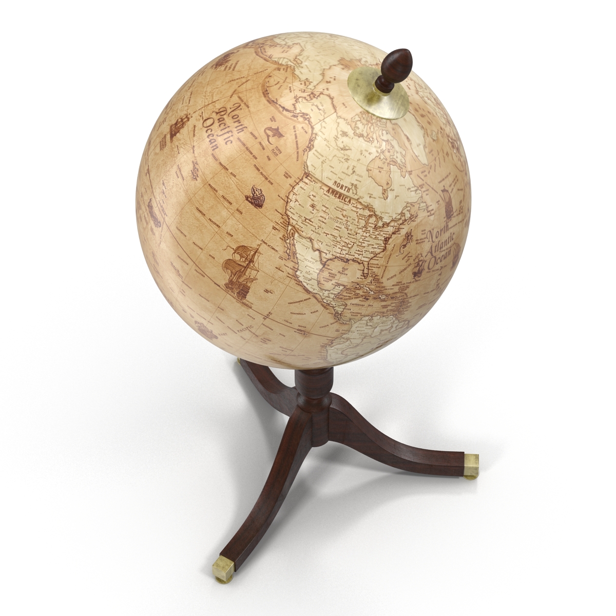 3D Antique Globe model