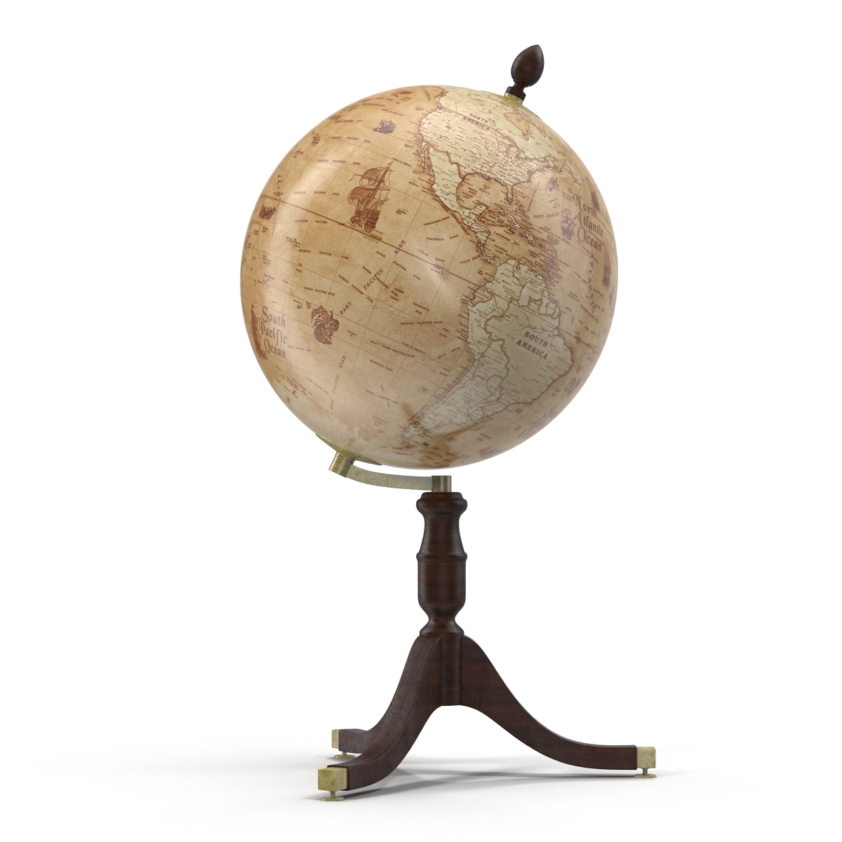 3D Antique Globe model