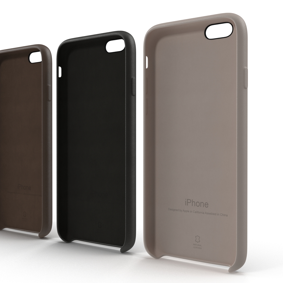 3D model iPhone 6 Leather Case Set