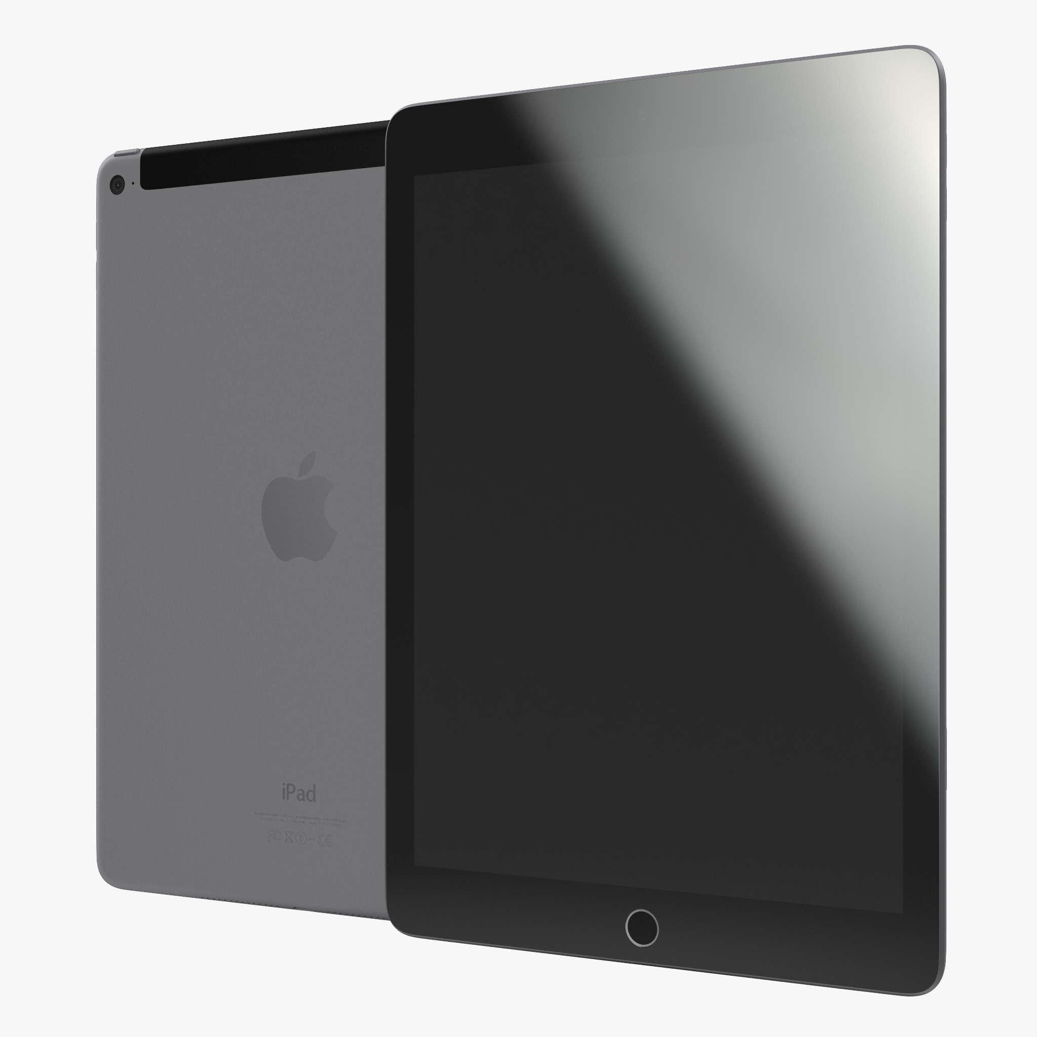 iPad Air 2 3G Space Gray 3D model