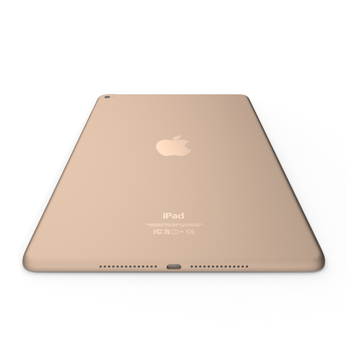 3D model iPad Air 2 Gold