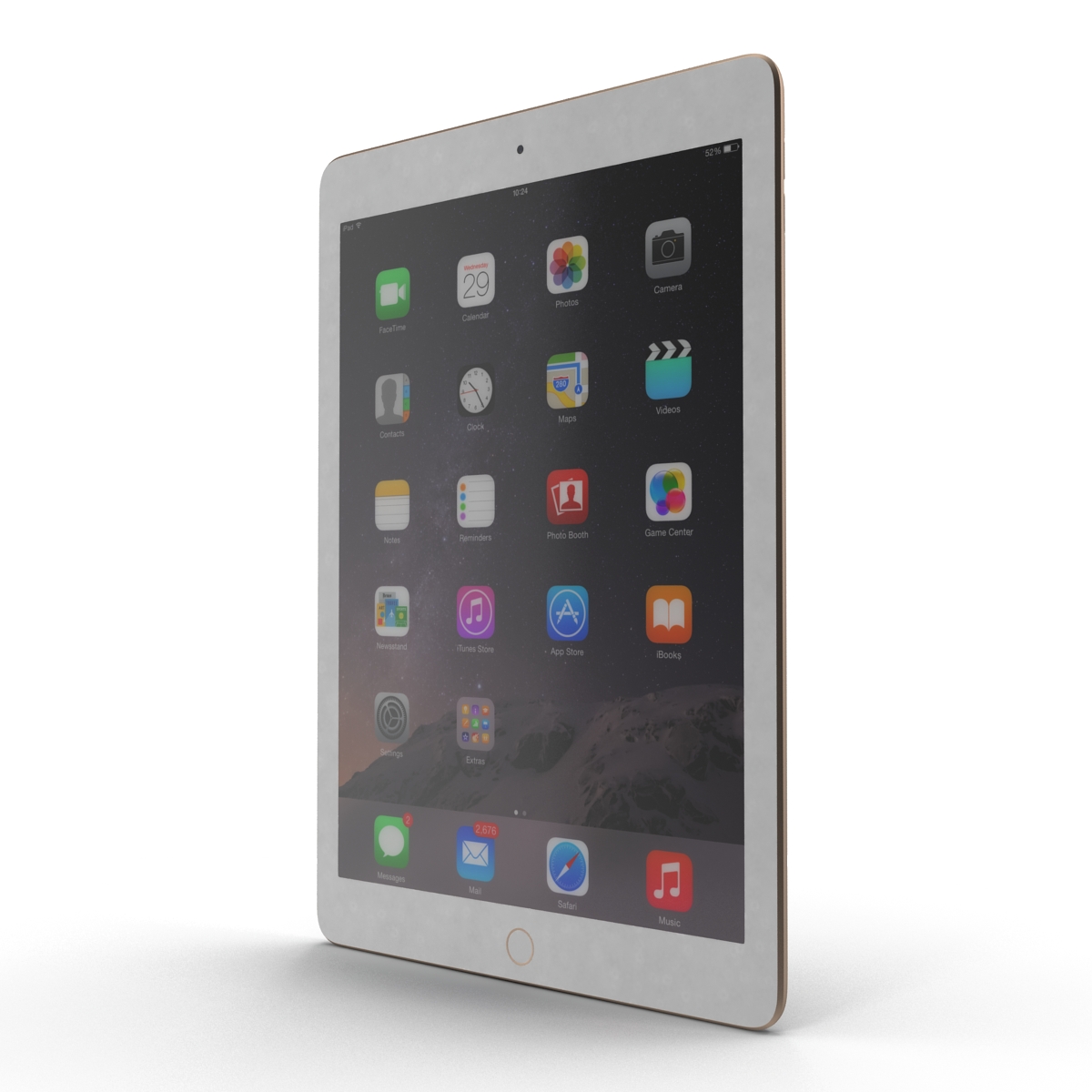 iPad Air 2 Gold 2 3D