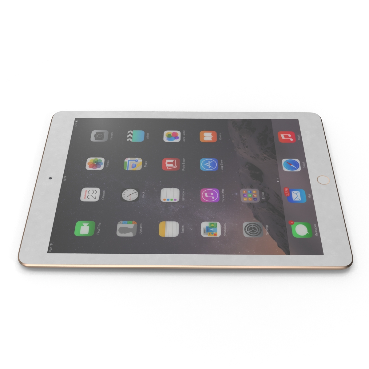 iPad Air 2 Gold 2 3D