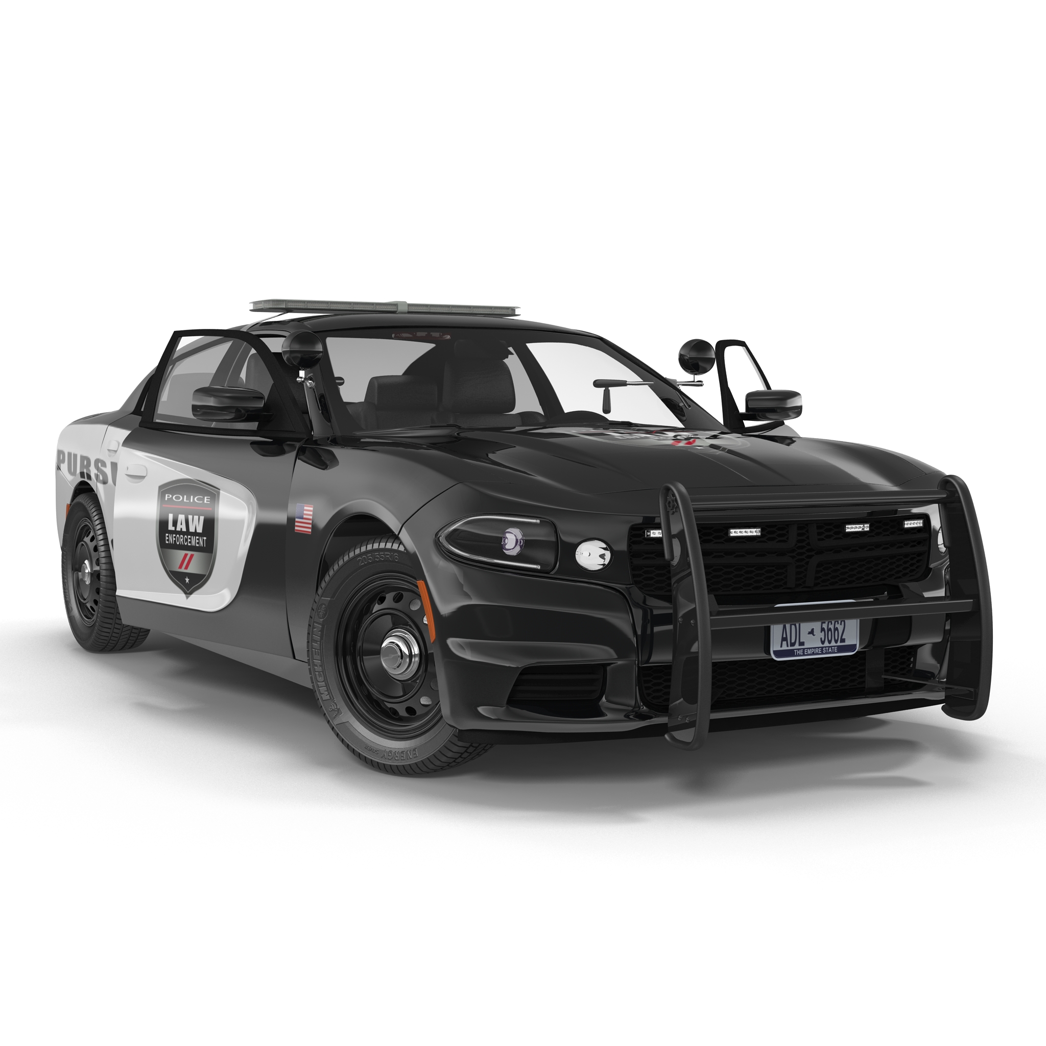 3D model Generic Police Car Rigged