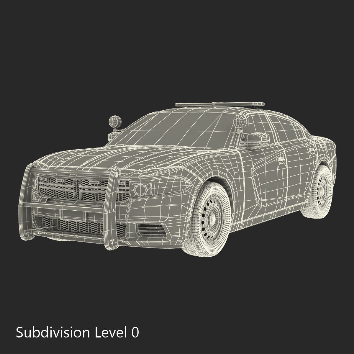 3D model Generic Police Car Rigged