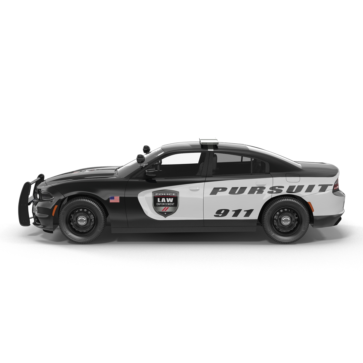 3D model Generic Police Car Rigged