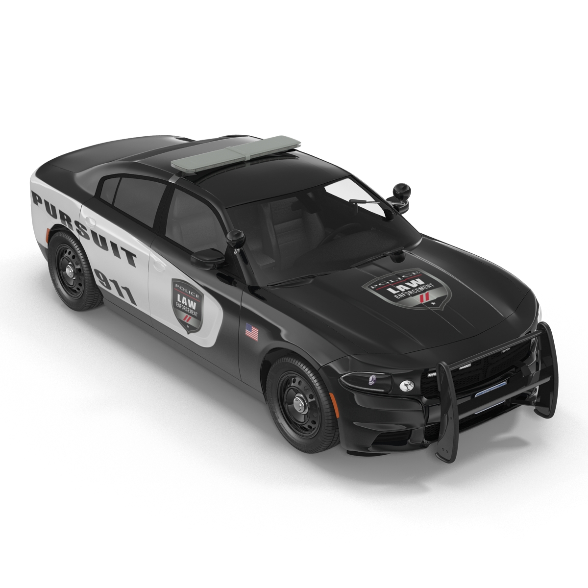 3D model Generic Police Car Rigged