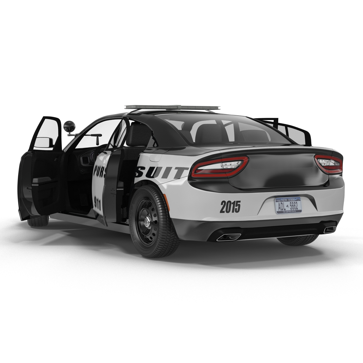 3D model Generic Police Car Rigged