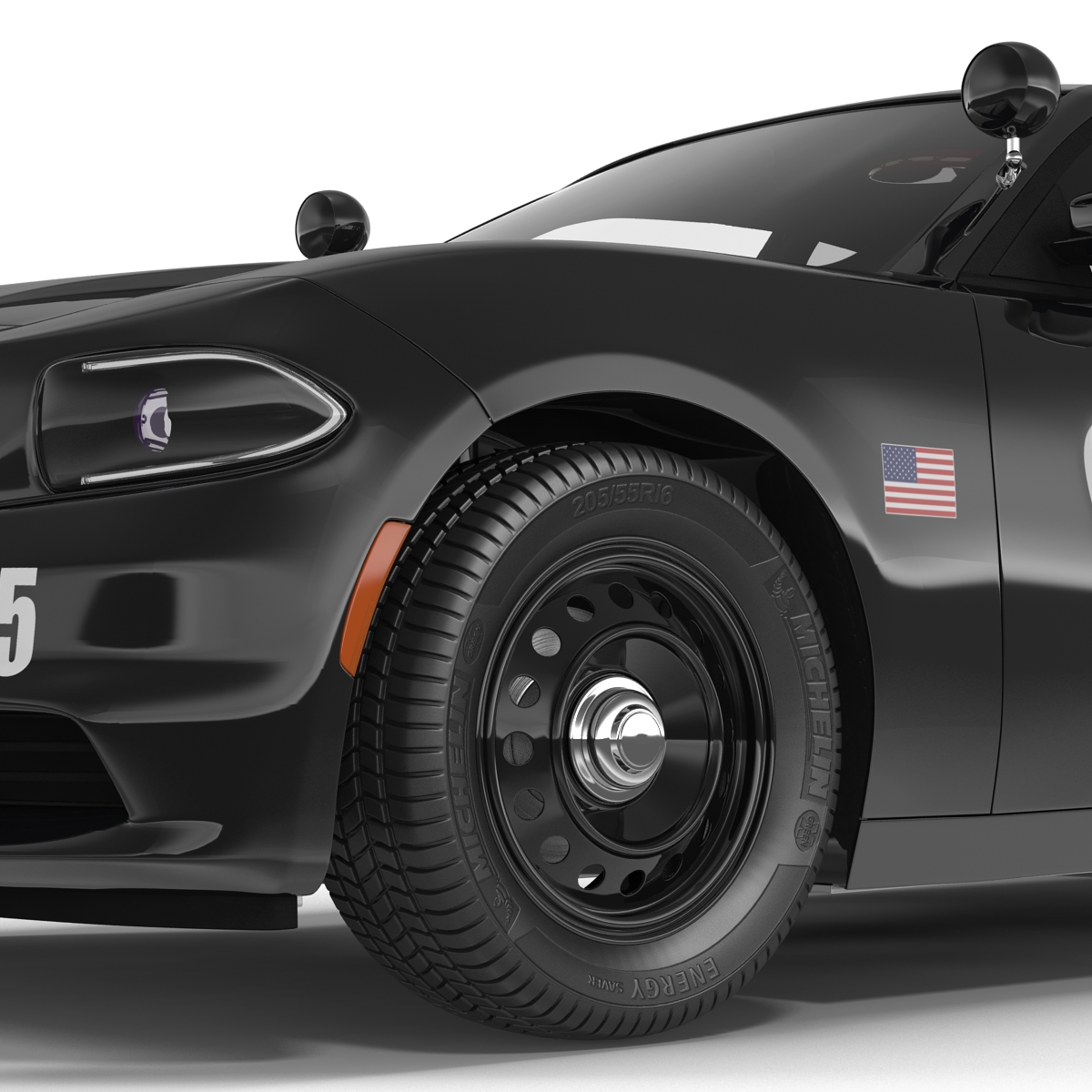 3D model Generic Police Car Rigged