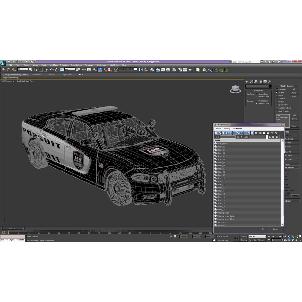 3D Generic Police Car model