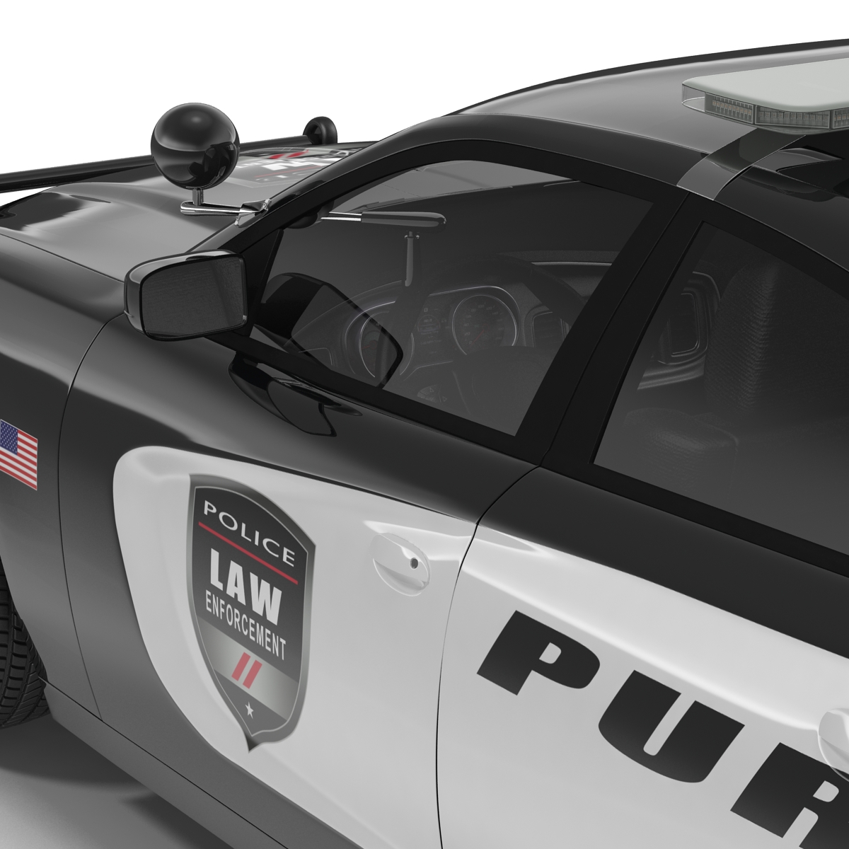 3D Generic Police Car model