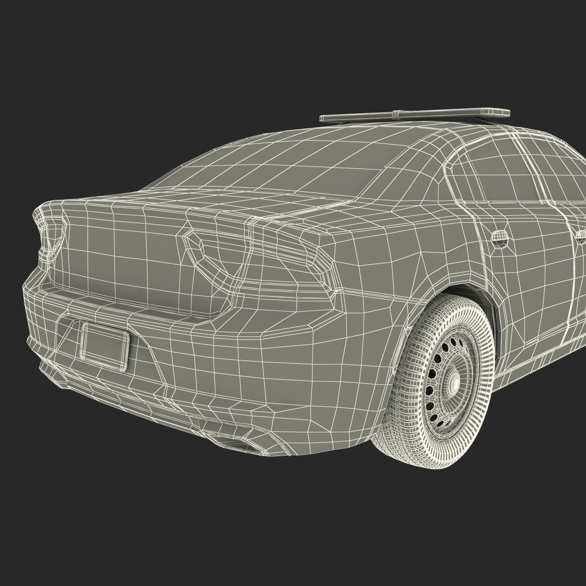 3D Generic Police Car model