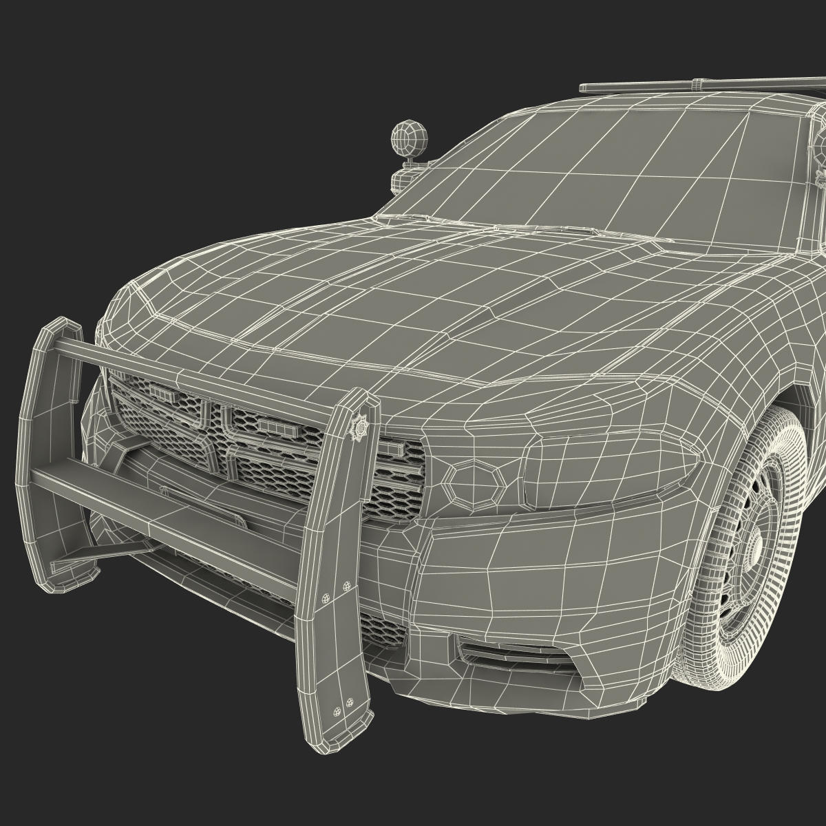 3D Generic Police Car model