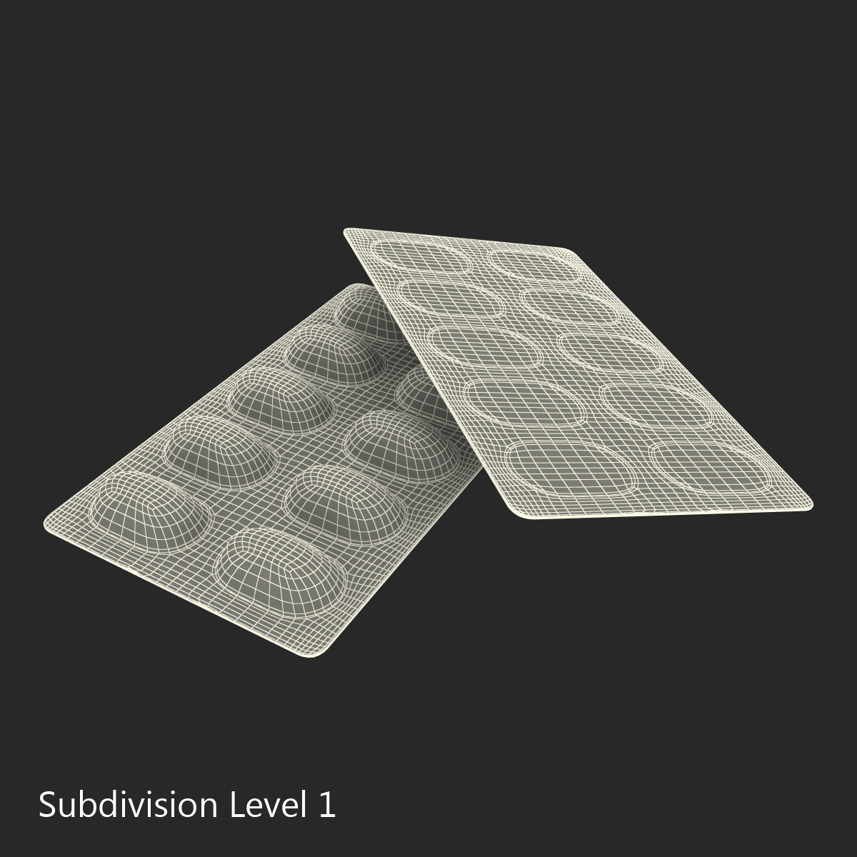 3D Pills Blister Pack model