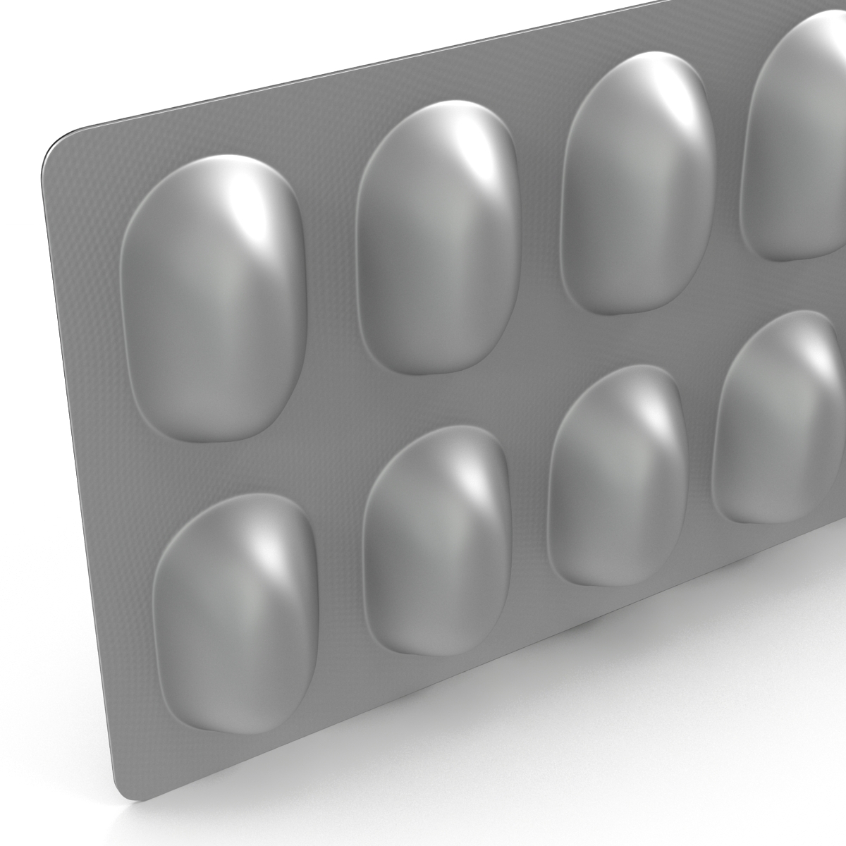 3D Pills Blister Pack model